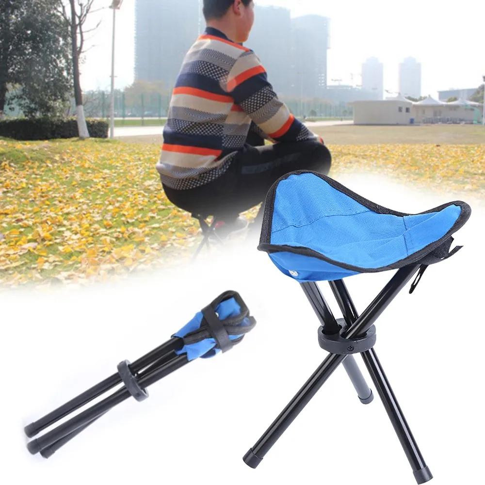 조절 가능한 스트랩이 있는 접이식 의자, 야외 휴대용 삼각대, 접이식 낚시 의자, 캠핑 스툴, 삼각형 의자 시트, 1pc